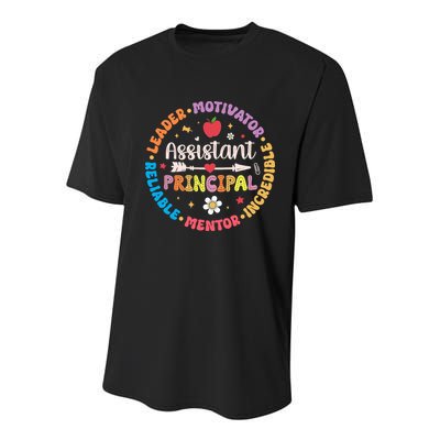 Groovy School Assistant Principal Teacher Appreciation Youth Performance Sprint T-Shirt