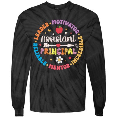 Groovy School Assistant Principal Teacher Appreciation Tie-Dye Long Sleeve Shirt