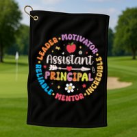 Groovy School Assistant Principal Teacher Appreciation Golf Towel
