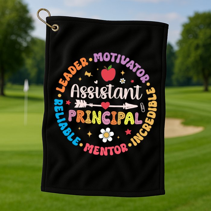 Groovy School Assistant Principal Teacher Appreciation Golf Towel