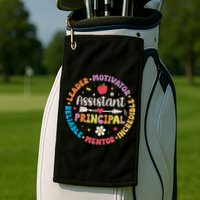 Groovy School Assistant Principal Teacher Appreciation Golf Towel