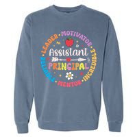 Groovy School Assistant Principal Teacher Appreciation Garment-Dyed Sweatshirt