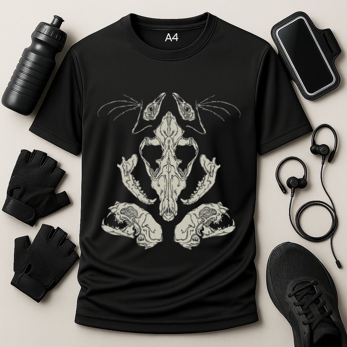 Goth Skulls & Bones Vulture Culture Taxidermy Gothic Cooling Performance Crew T-Shirt
