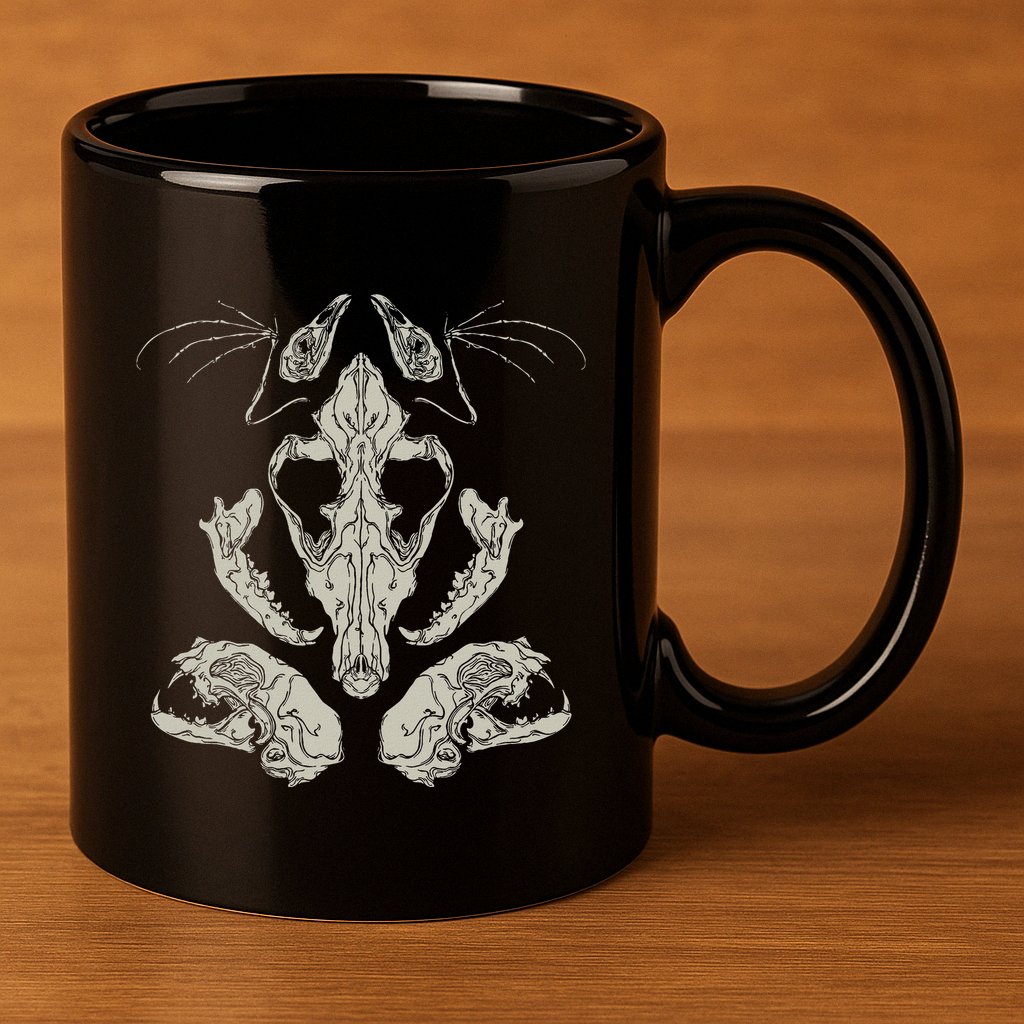 Goth Skulls & Bones Vulture Culture Taxidermy Gothic 11oz C Handle Ceramic Mug