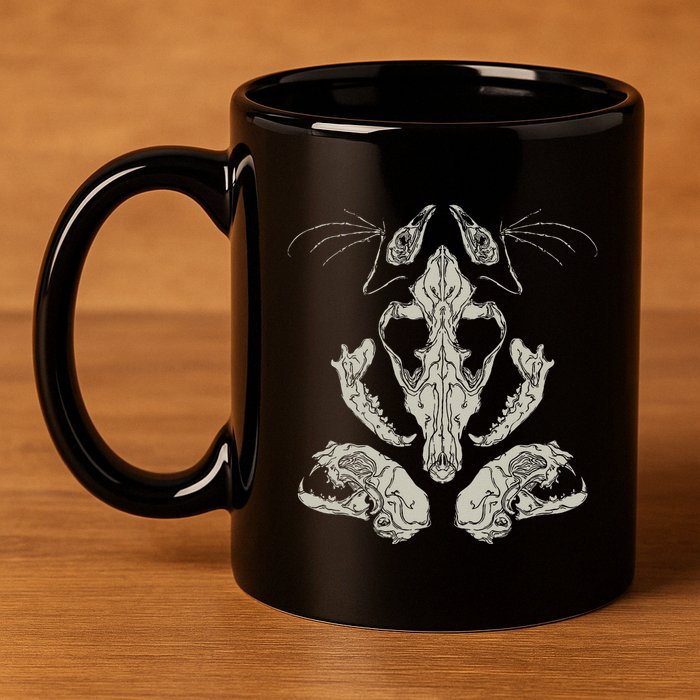 Goth Skulls & Bones Vulture Culture Taxidermy Gothic 11oz C Handle Ceramic Mug