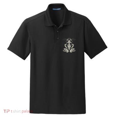 Goth Skulls & Bones Vulture Culture Taxidermy Gothic Dry Zone Grid Polo