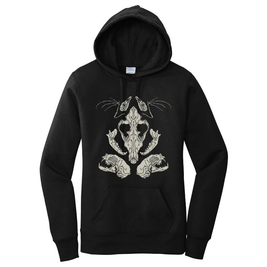 Goth Skulls & Bones Vulture Culture Taxidermy Gothic Women's Pullover Hoodie