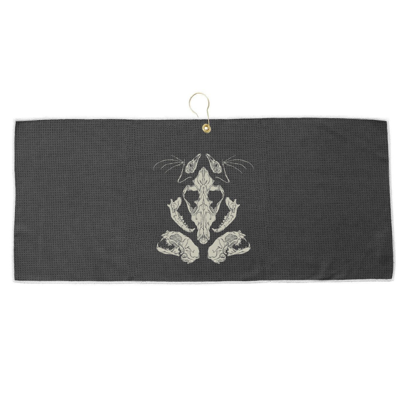 Goth Skulls & Bones Vulture Culture Taxidermy Gothic Large Microfiber Waffle Golf Towel