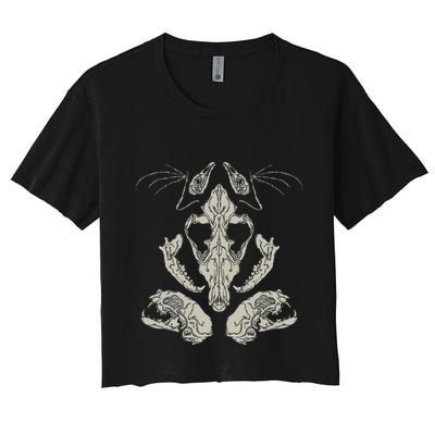 Goth Skulls & Bones Vulture Culture Taxidermy Gothic Crop Top