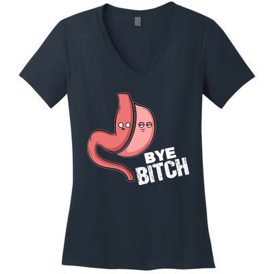 Gastric Sleeve Bye Bitch Bariatric Surgery Women's V-Neck T-Shirt