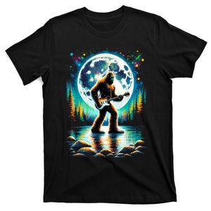 Guitar Sasquatch Bigfoot Rock Music Band Funny Sasquatch T-Shirt