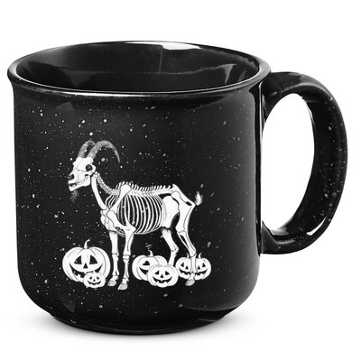 Goat Skeleton Birthday Halloweens Wo 15oz Campfire Ceramic Mug