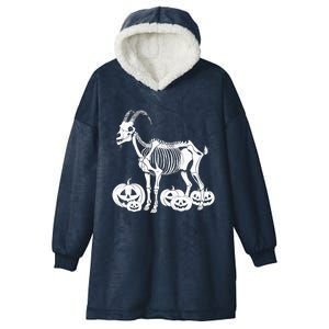 Goat Skeleton Birthday Halloweens Wo Hooded Wearable Blanket