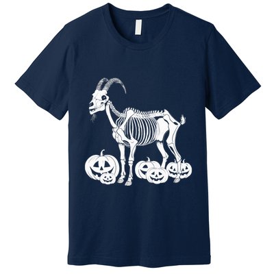 Goat Skeleton Birthday Halloweens Wo Premium T-Shirt