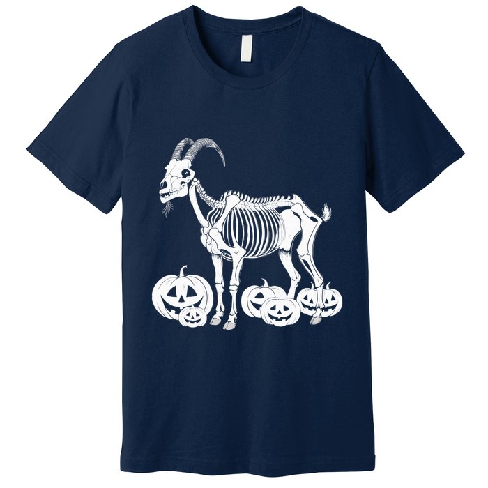 Goat Skeleton Birthday Halloweens Wo Premium T-Shirt