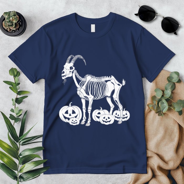 Goat Skeleton Birthday Halloweens Wo Premium T-Shirt