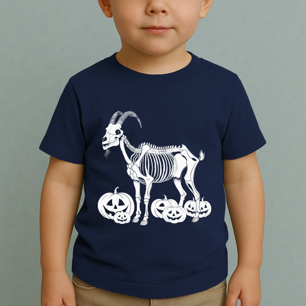 Goat Skeleton Birthday Halloweens Wo Toddler T-Shirt