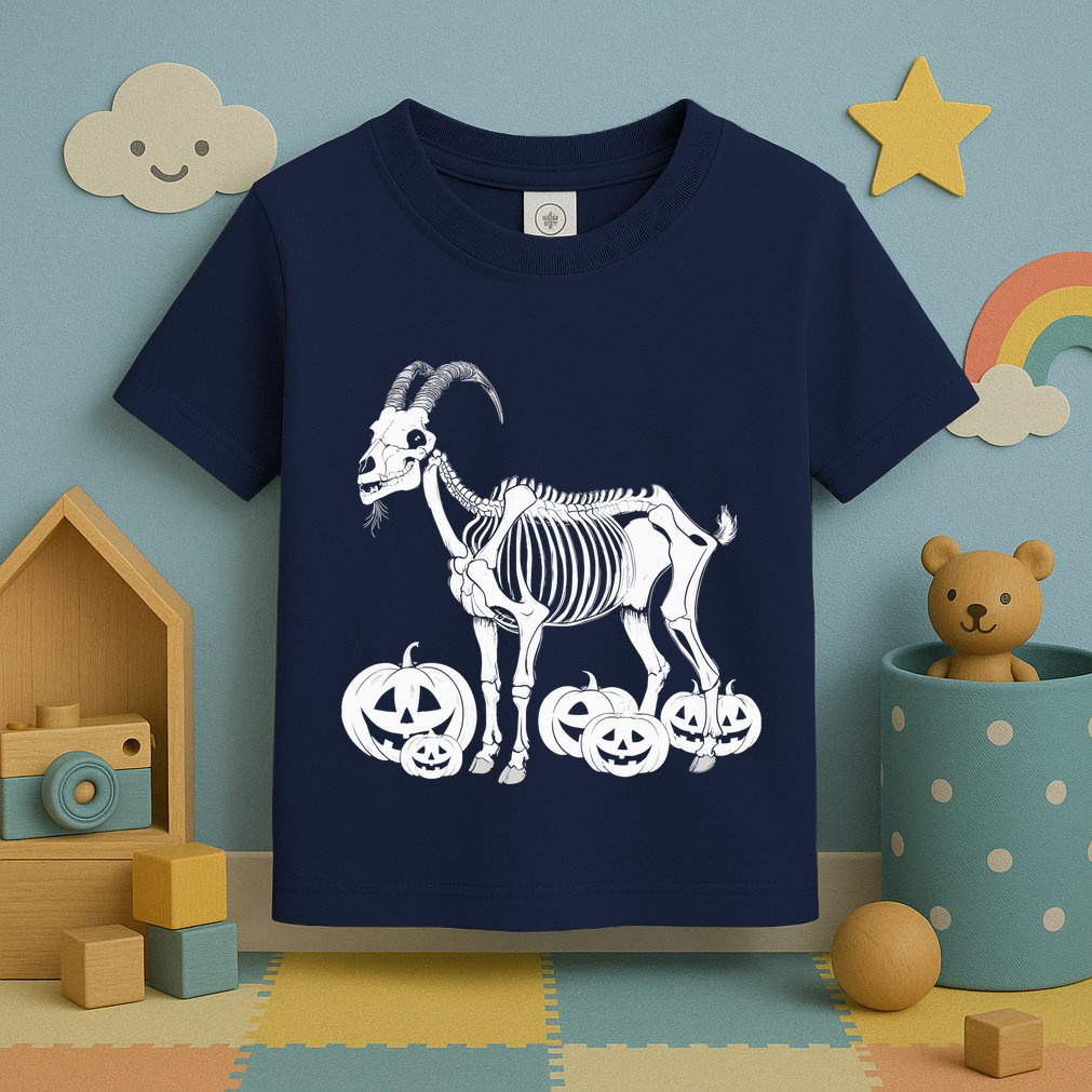 Goat Skeleton Birthday Halloweens Wo Toddler T-Shirt