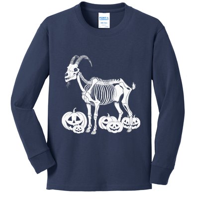 Goat Skeleton Birthday Halloweens Wo Kids Long Sleeve Shirt
