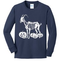 Goat Skeleton Birthday Halloweens Wo Kids Long Sleeve Shirt