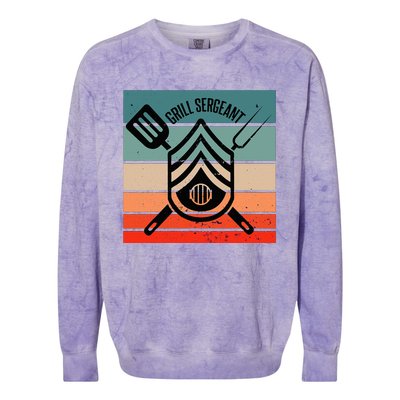 Grill Sergeant Bbq Master Master Of Grilling Colorblast Crewneck Sweatshirt