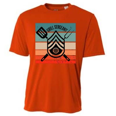 Grill Sergeant Bbq Master Master Of Grilling Cooling Performance Crew T-Shirt