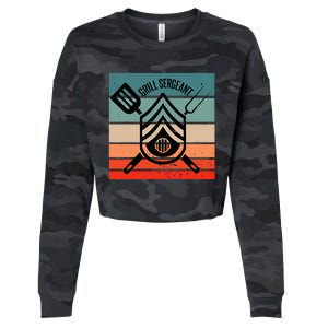 Grill Sergeant Bbq Master Master Of Grilling Cropped Pullover Crew