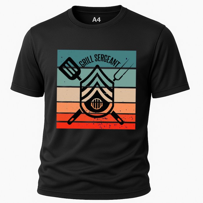 Grill Sergeant Bbq Master Master Of Grilling Cooling Performance Crew T-Shirt