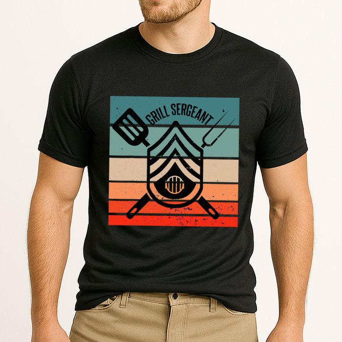Grill Sergeant Bbq Master Master Of Grilling Cooling Performance Crew T-Shirt