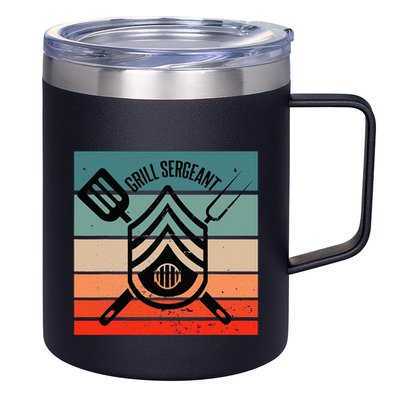 Grill Sergeant Bbq Master Master Of Grilling 12oz Stainless Steel Coffee Mug