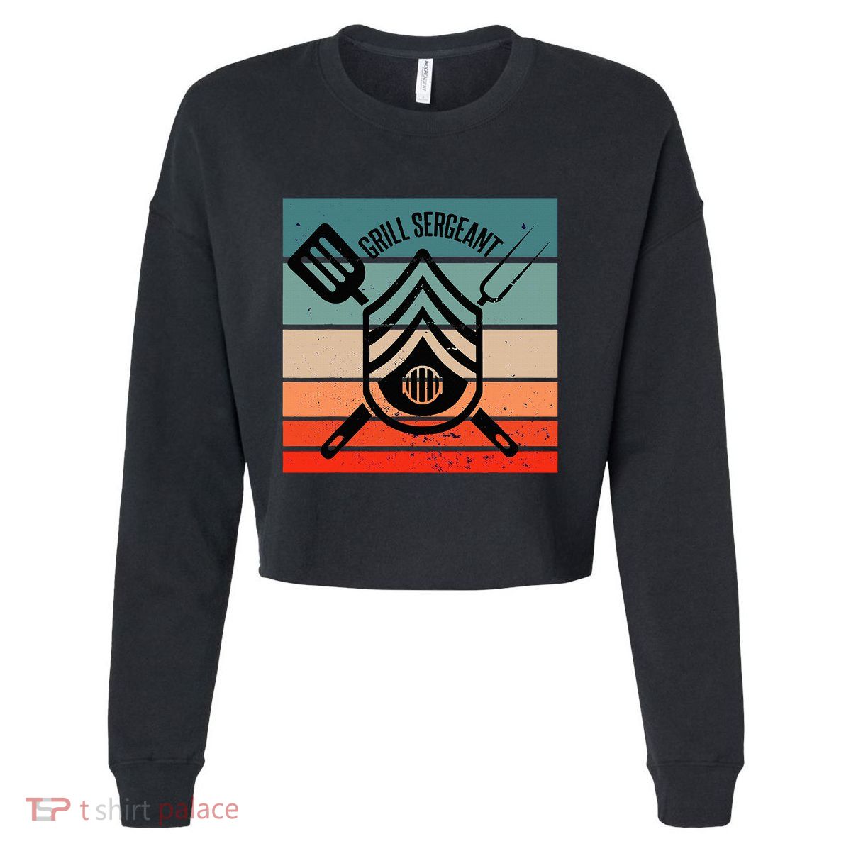 Grill Sergeant Bbq Master Master Of Grilling Cropped Pullover Crew