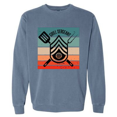 Grill Sergeant Bbq Master Master Of Grilling Garment-Dyed Sweatshirt