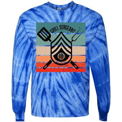 Grill Sergeant Bbq Master Master Of Grilling Tie-Dye Long Sleeve Shirt