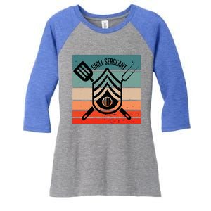 Grill Sergeant Bbq Master Master Of Grilling Women's Tri-Blend 3/4-Sleeve Raglan Shirt