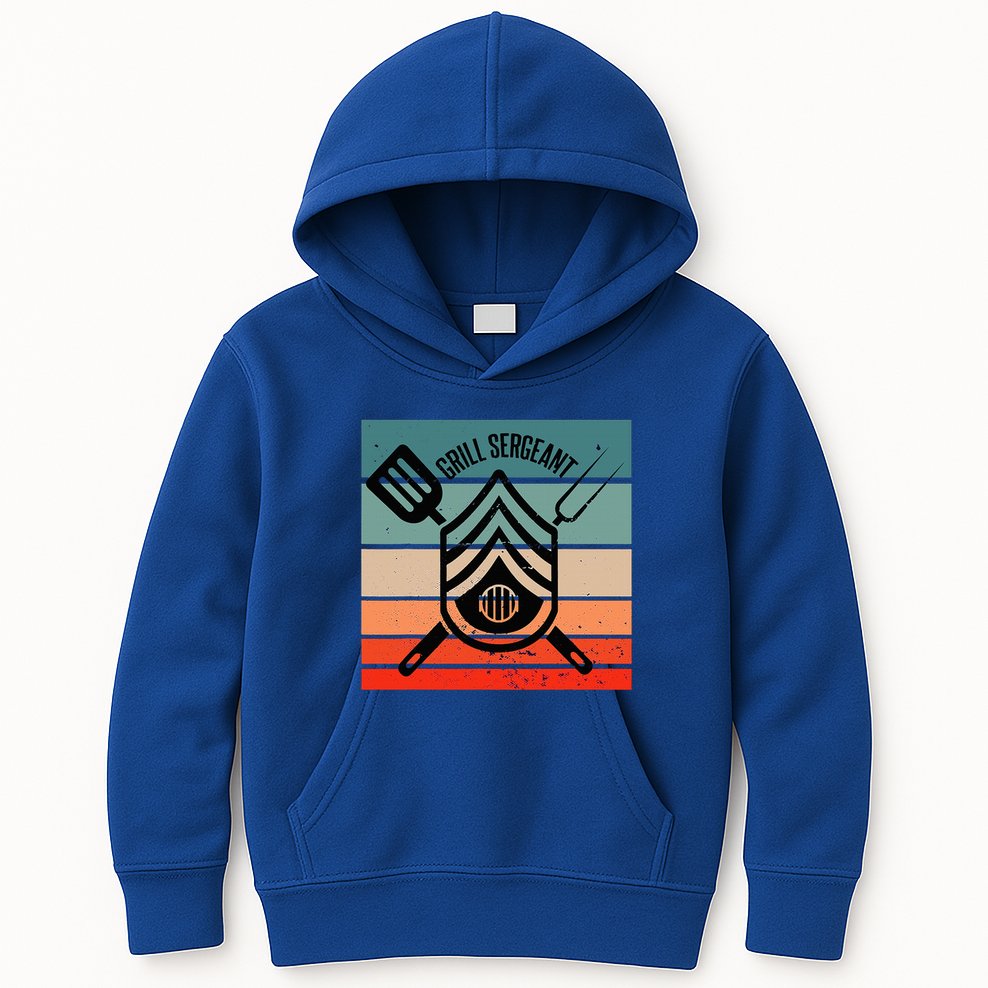 Grill Sergeant Bbq Master Master Of Grilling Kids Hoodie