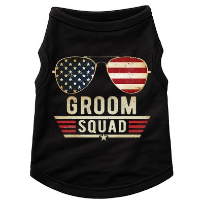 Groom Squad Bachelor Party Groomsmen Wedding USA Sunglasses Doggie Tank