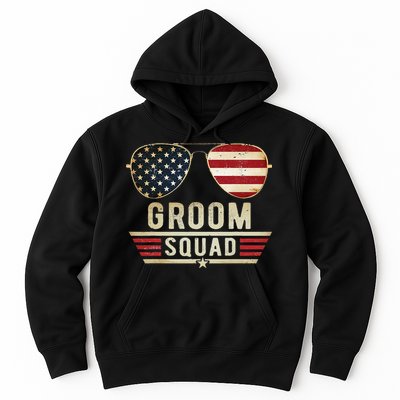 Groom Squad Bachelor Party Groomsmen Wedding USA Sunglasses Hoodie