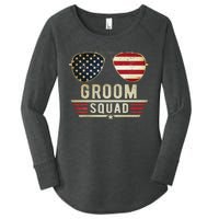 Groom Squad Bachelor Party Groomsmen Wedding USA Sunglasses Women's Perfect Tri Tunic Long Sleeve Shirt