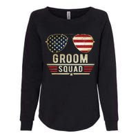 Groom Squad Bachelor Party Groomsmen Wedding USA Sunglasses Womens California Wash Sweatshirt