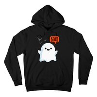 Ghost Saying Boo Spooky Halloween Cute Hoodie