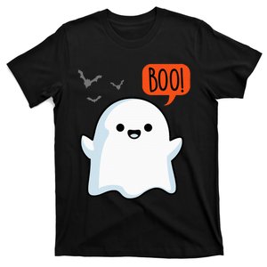 Ghost Saying Boo Spooky Halloween Cute T-Shirt