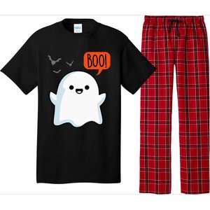 Ghost Saying Boo Spooky Halloween Cute Pajama Set