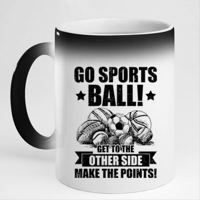 Go Sports Ball Funny Fun Sporting Meaningful Gift 11oz Black Color Changing Mug