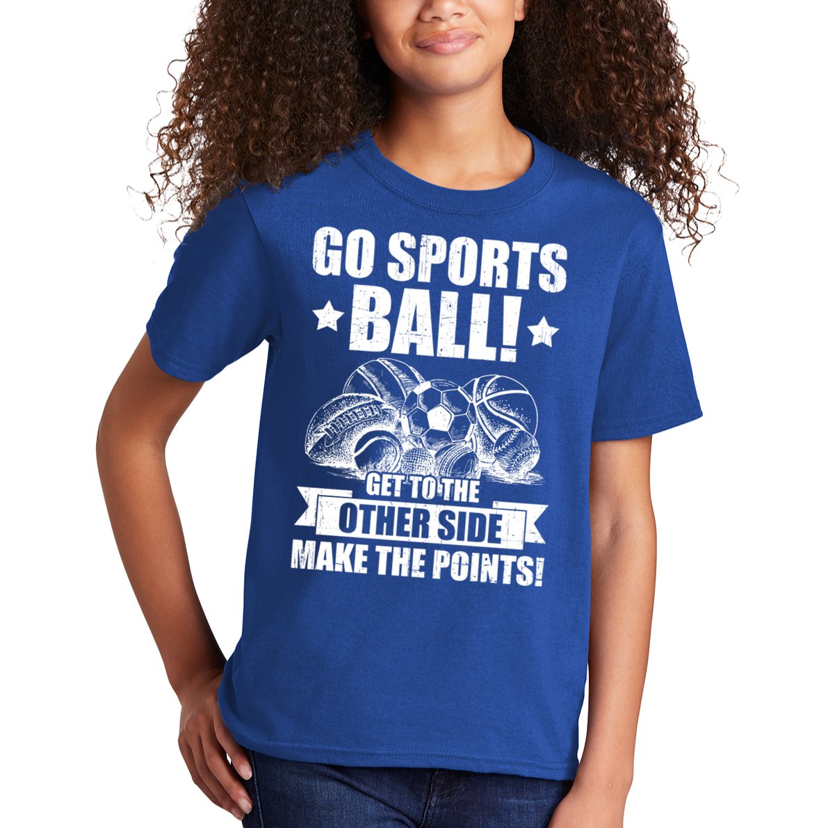 Go Sports Ball Funny Fun Sporting Meaningful Gift Kids T-Shirt