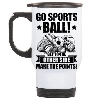 Go Sports Ball Funny Fun Sporting Meaningful Gift Stainless Steel Travel Mug