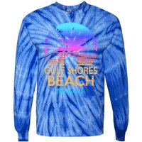 Gulf Shores Beach Alabama Retro Vintage Sunset Summer Vibe Gift Tie-Dye Long Sleeve Shirt