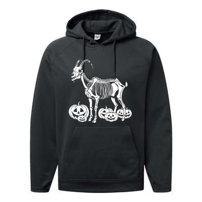 Goat Skeleton Birthday Halloween Performance Fleece Hoodie