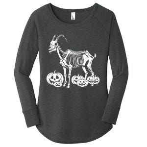 Goat Skeleton Birthday Halloween Women's Perfect Tri Tunic Long Sleeve Shirt