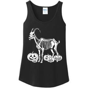 Goat Skeleton Birthday Halloween Ladies Essential Tank