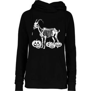 Goat Skeleton Birthday Halloween Womens Funnel Neck Pullover Hood